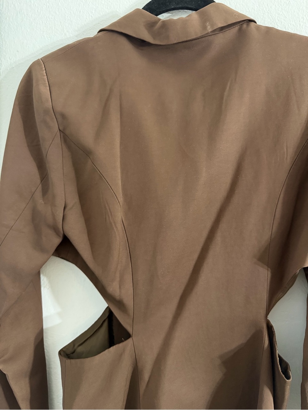Le Lis Chocolate Brown Cutout Double-Breasted Blazer - Picture 5 of 5